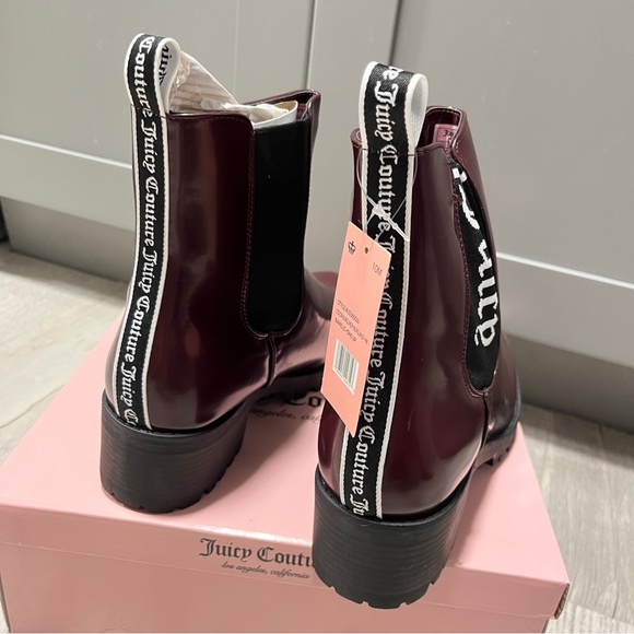 Juicy Couture One-Up A Burgundy Ankle Chelsea Booties, 10M - Picture 6 of 10